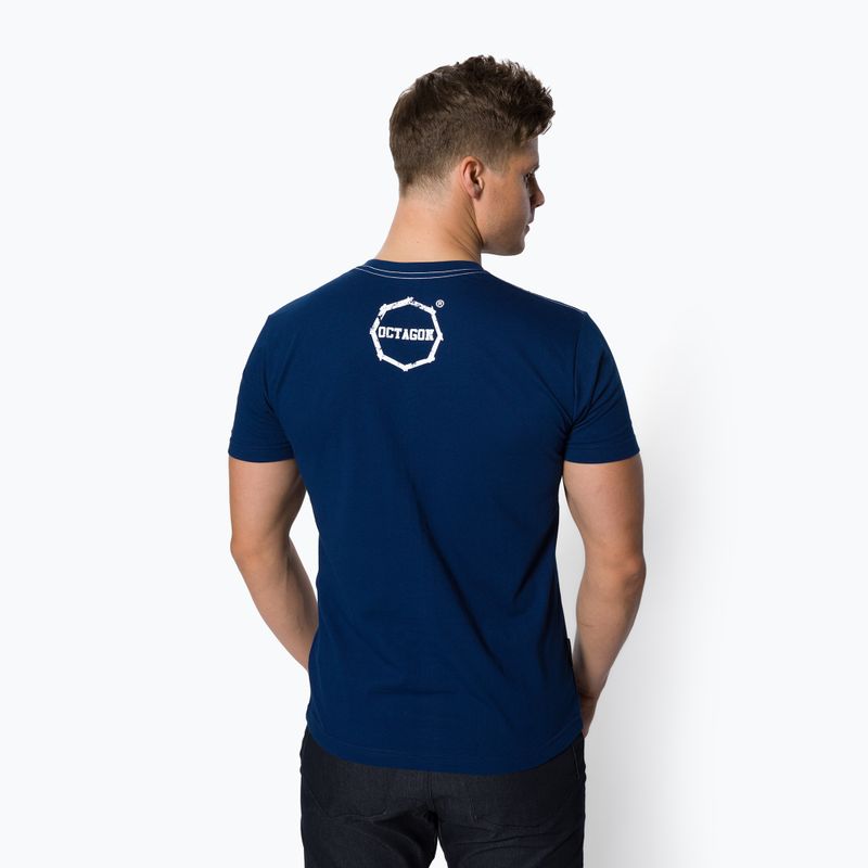 Octagon Logo Smash blau Herren-T-Shirt 3