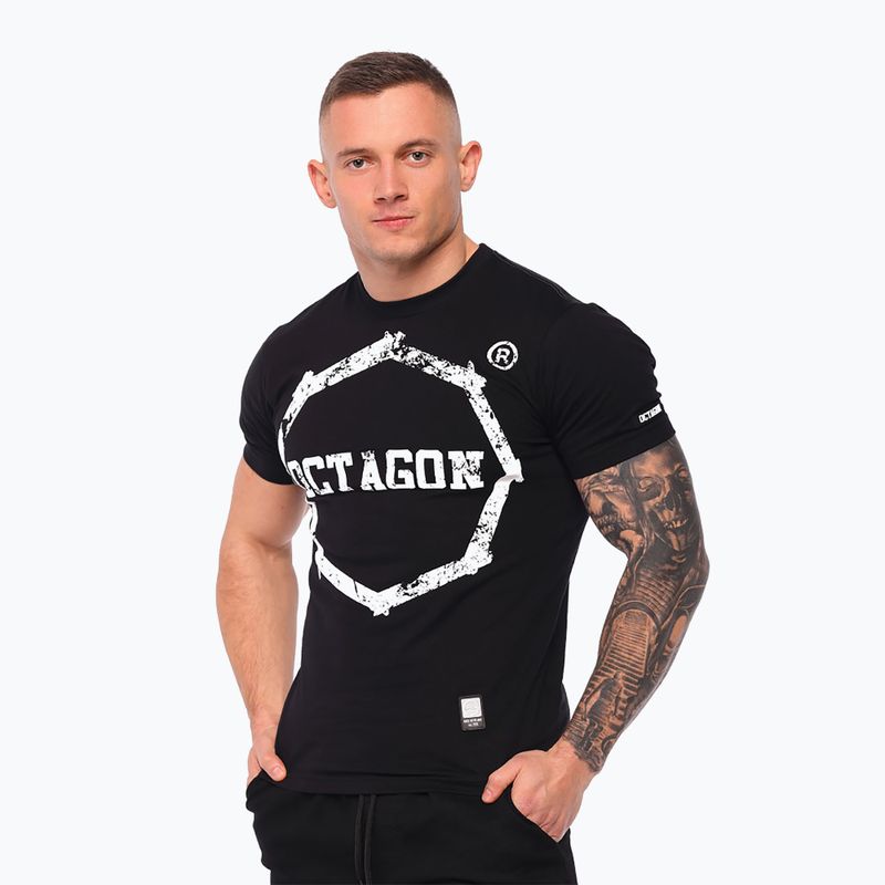 Octagon Smash Logo Herren-T-Shirt schwarz