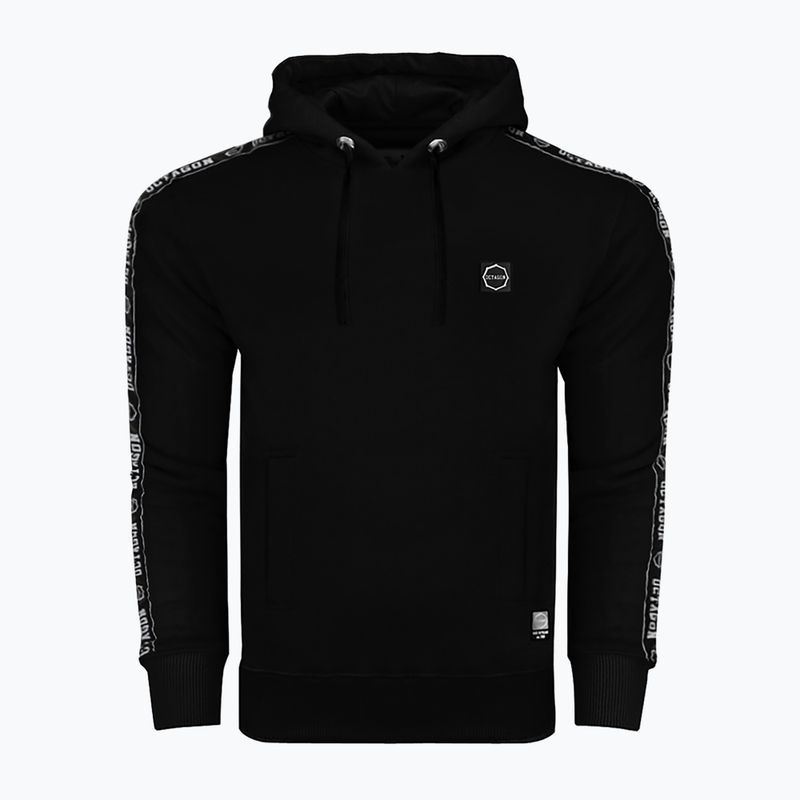 Herren Octagon Stripe Hoodie schwarz