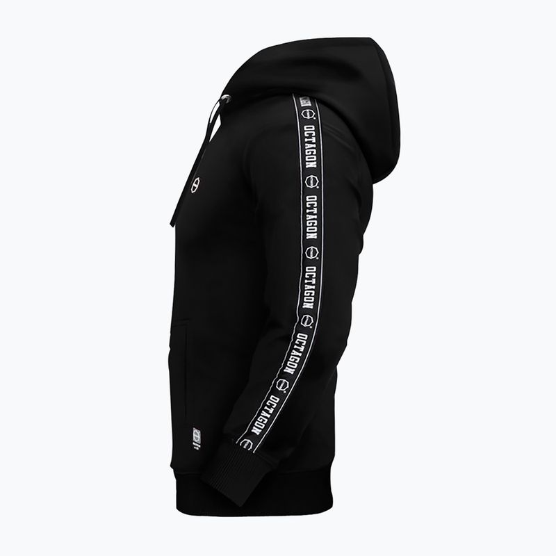 Herren Octagon Stripe Hoodie schwarz 2
