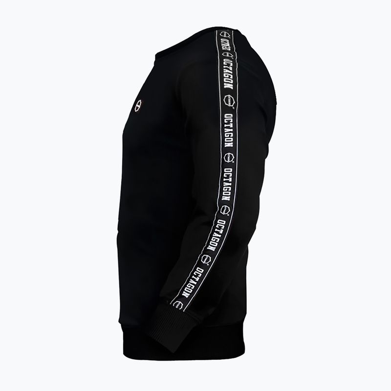 Herren Sweatshirt Octagon Stripe schwarz 2