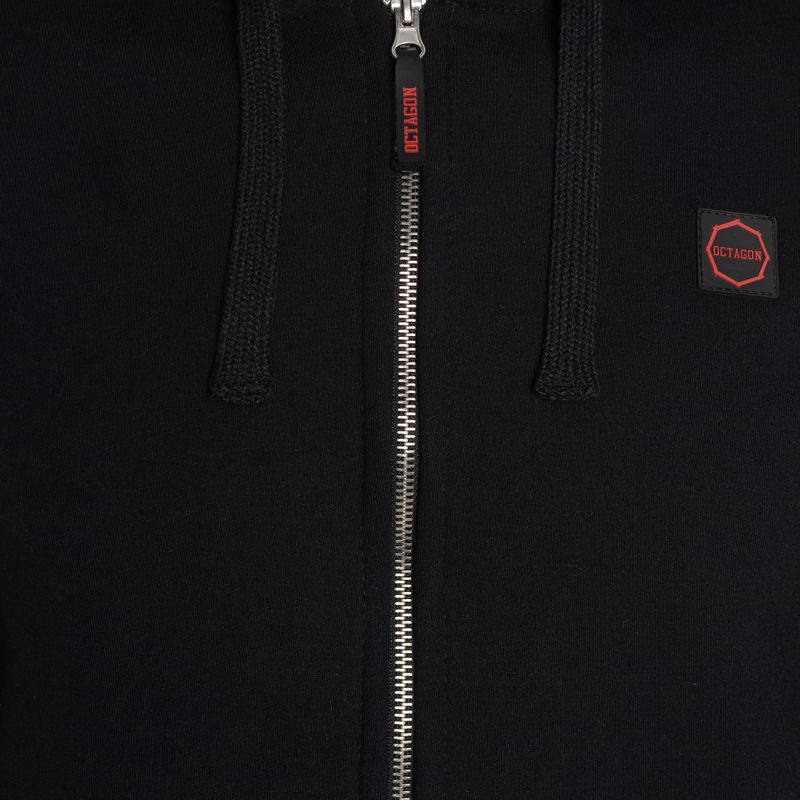 Herren Octagon Zip Stripe Hoodie schwarz 3