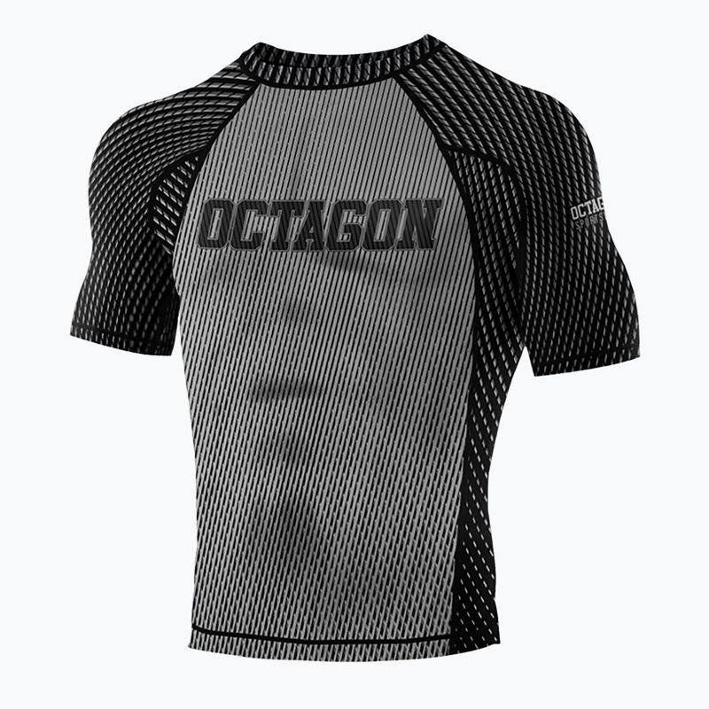 Octagon Herren Rashguard Enspace Kurzarm grau 5
