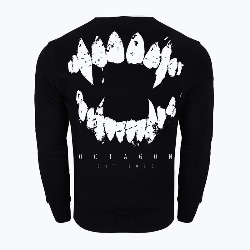 Damen Sweatshirt ohne Kapuze Octagon Teeth schwarz 2