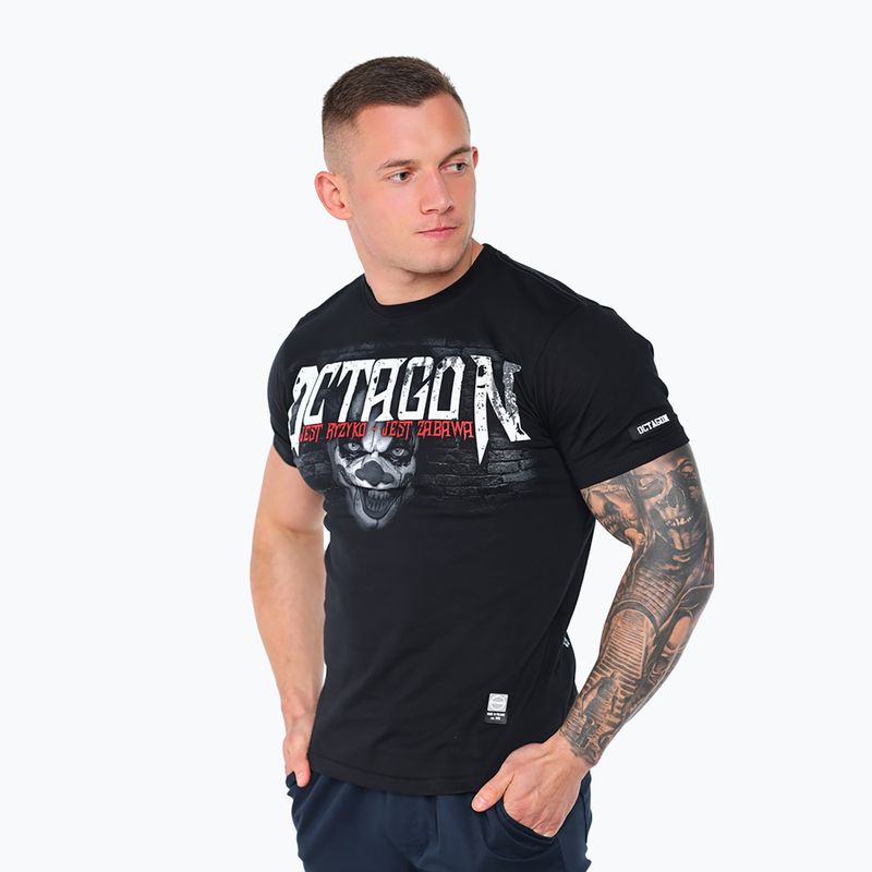 Herren-Shirt Octagon No Risk No Fun black/multicolor