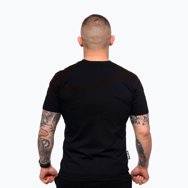 Herren-Shirt Octagon Stripe black/red 2