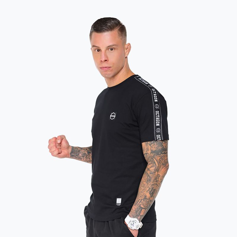 Herren-Shirt Octagon Stripe black/white 3