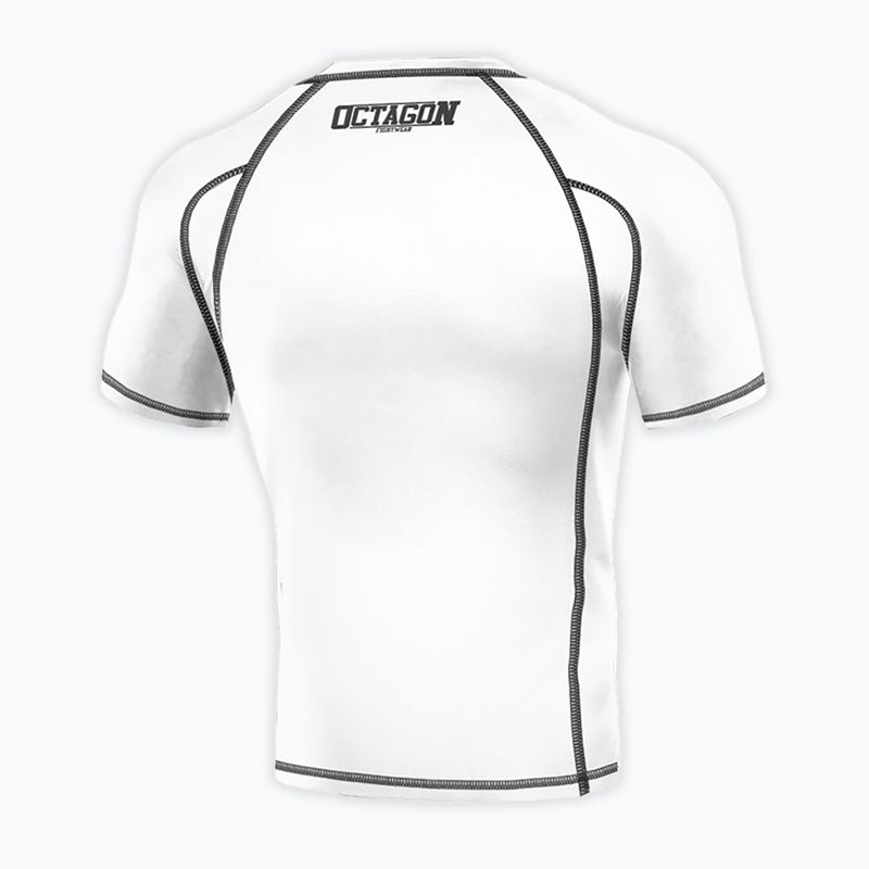 Octagon Premium Fight Wear Herren Rashguard weiß 2
