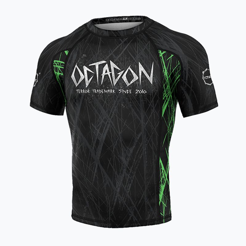 Herren Octagon Premium Spiderskull schwarz/multicolour Rashguard