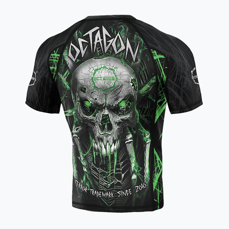 Herren Octagon Premium Spiderskull schwarz/multicolour Rashguard 2