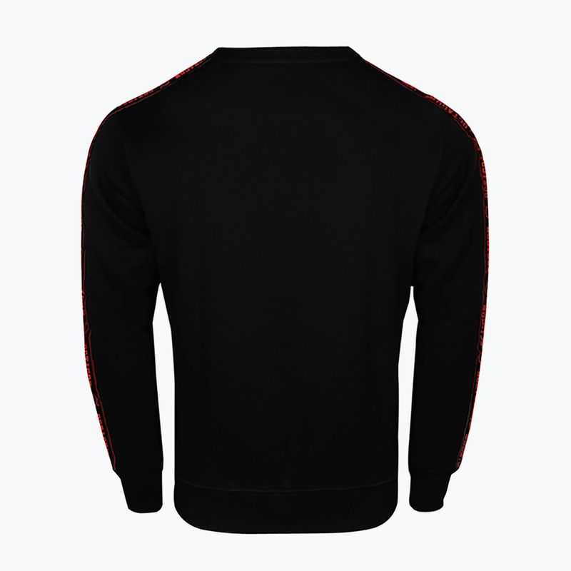 Herrenpullover Octagon Stripe black/red 2