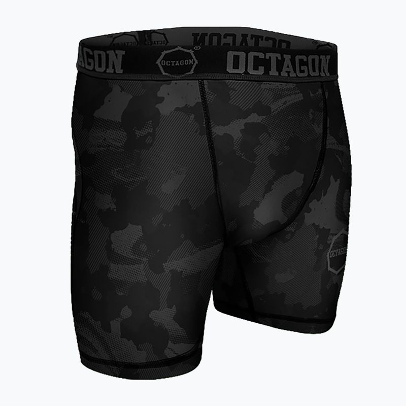 Herren Kompressionsshorts Octagon Camo Night schwarz 3