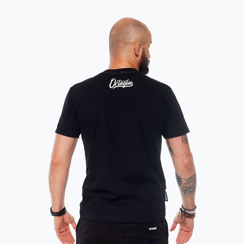 Herren Octagon Retro-T-Shirt schwarz 2