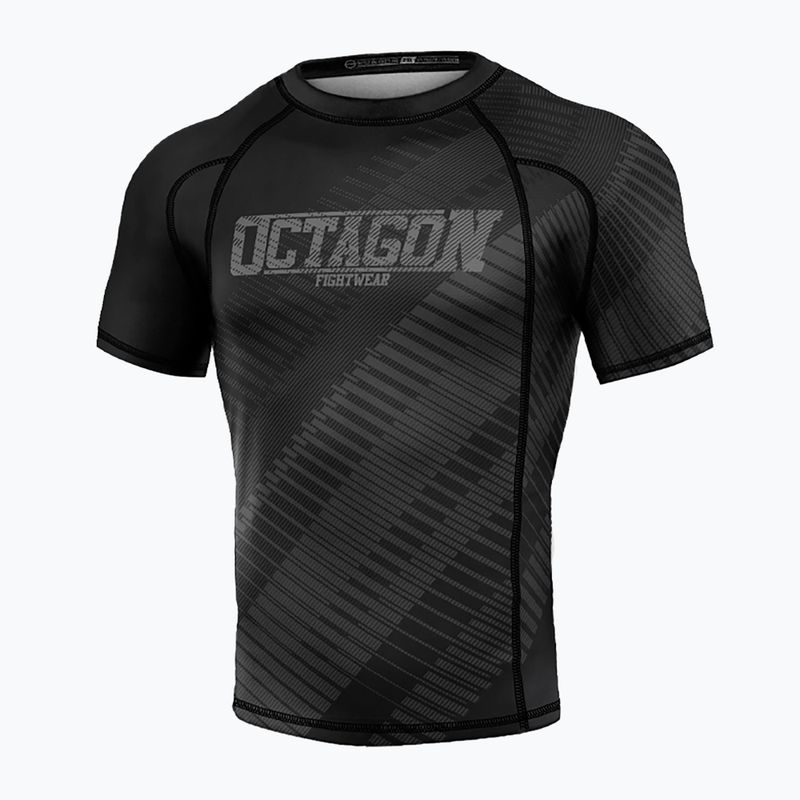 Herren Octagon Blocks Premium Rashguard schwarz