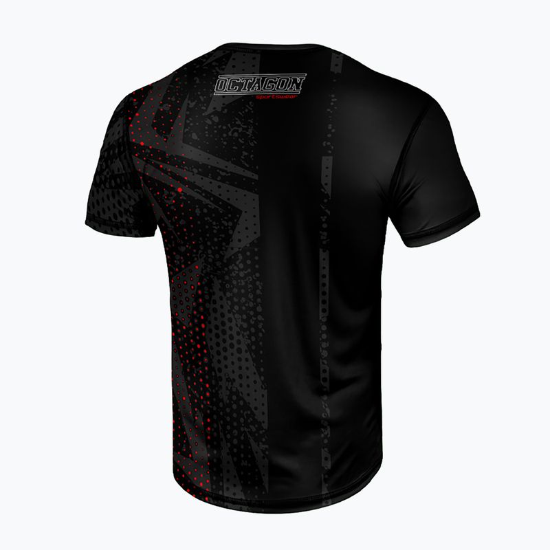 Herren Octagon Achteckiges T-Shirt schwarz 2