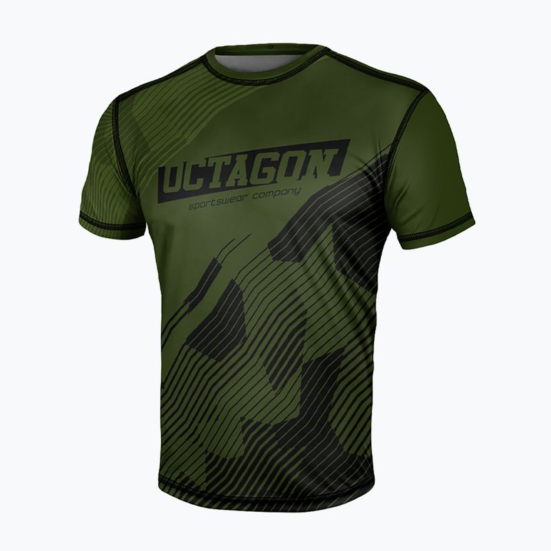 Octagon Broken Line Herren-T-Shirt oliv