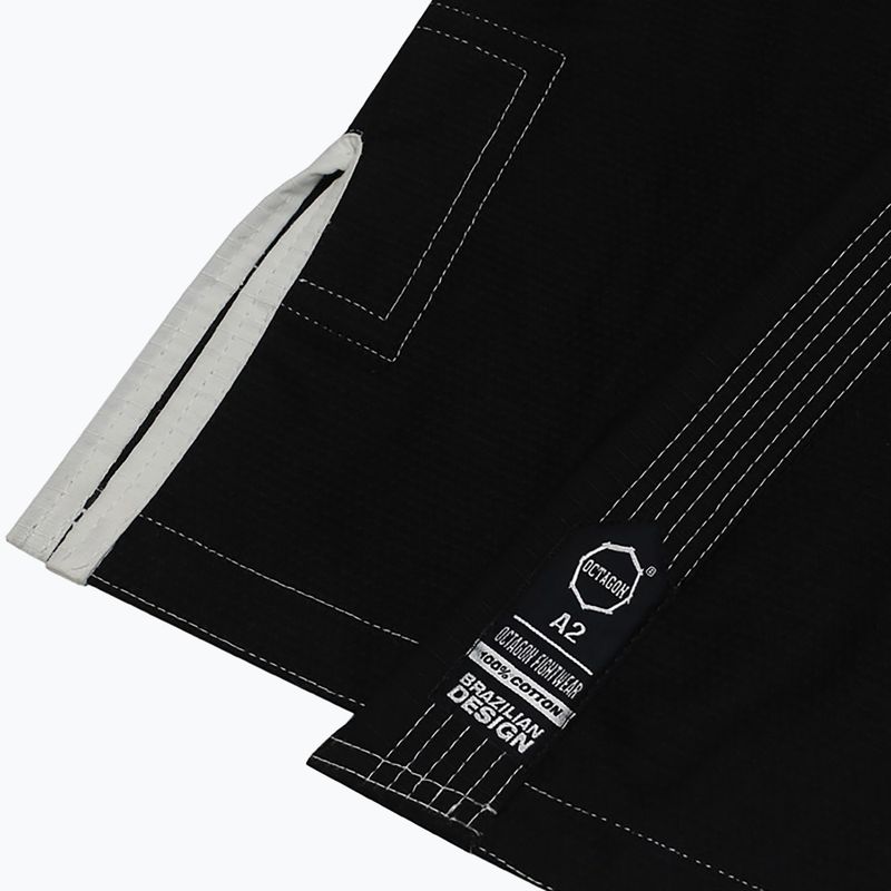 GI für Herren Brazilian Jiu-Jitsu Octagon Caption schwarz/weiß 8