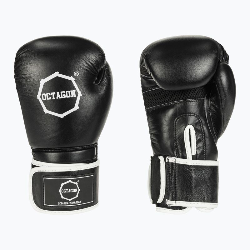 Octagon Agat schwarz/weiße Boxhandschuhe