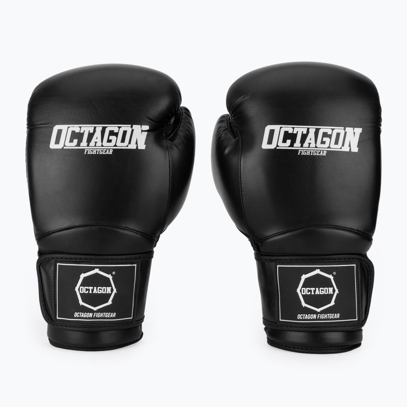 Octagon Agat schwarz/weiße Boxhandschuhe 2