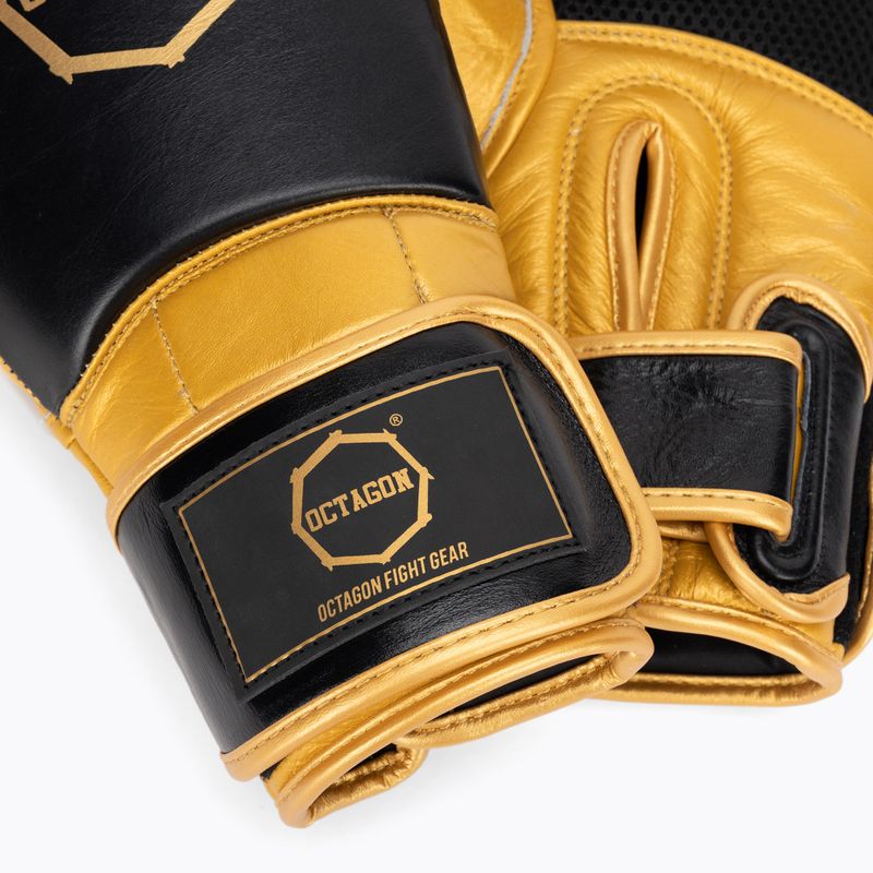 Octagon Prince schwarz/goldene Boxhandschuhe 5