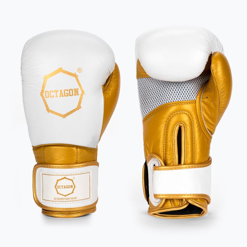 Octagon Prince weiß/goldene Boxhandschuhe
