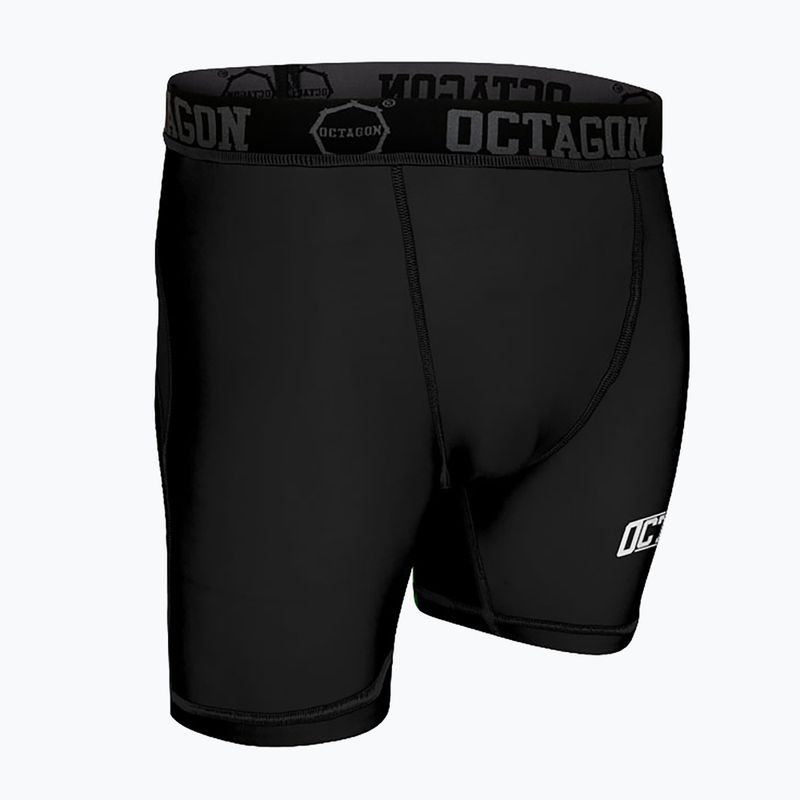 Octagon Fight Wear Herren Kompressionsshorts schwarz/weiß 3