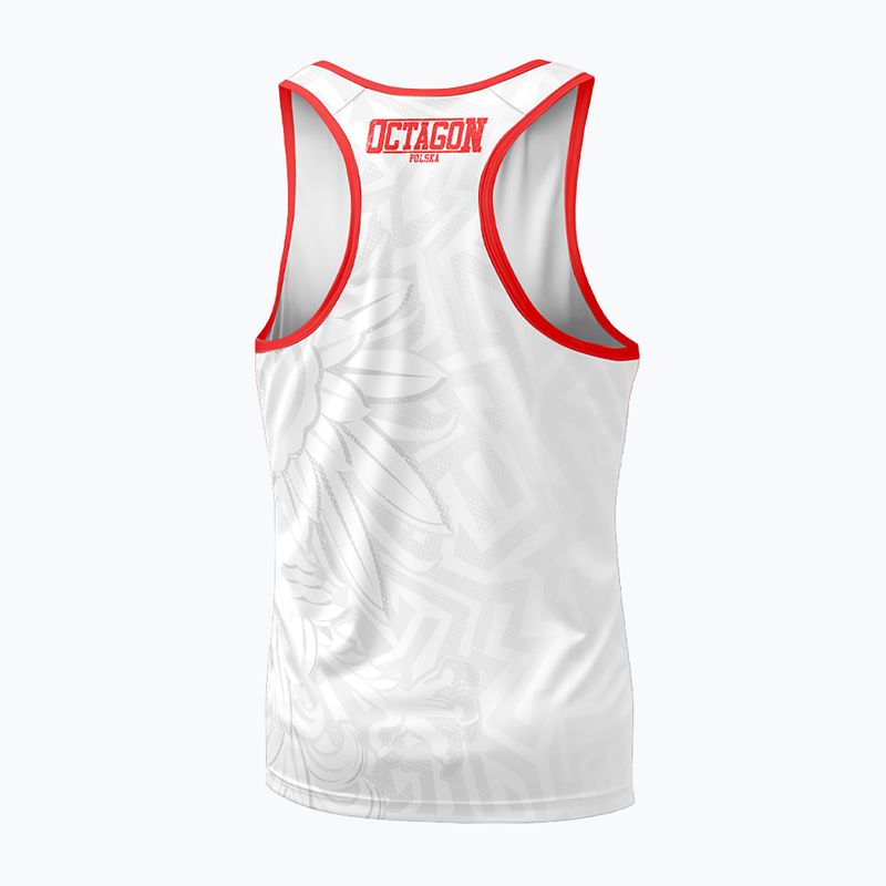 Octagon Herren Tank Top Rot und Weiß 2