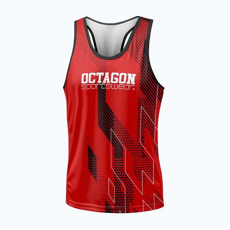 Herren-Tanktop Octagon Diamond rot