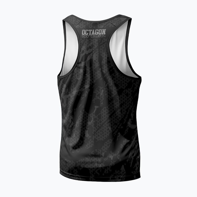 Octagon Geo Grunge schwarzes Herren Tank Top 2