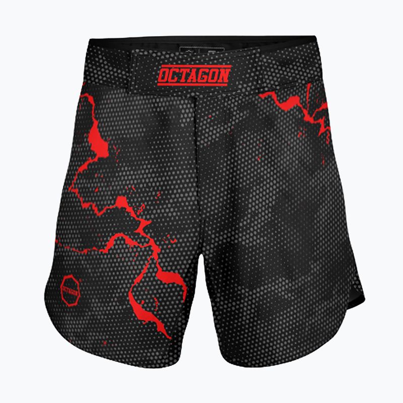Herren Trainingsshorts Octagon Marble Camo MMA camo rot
