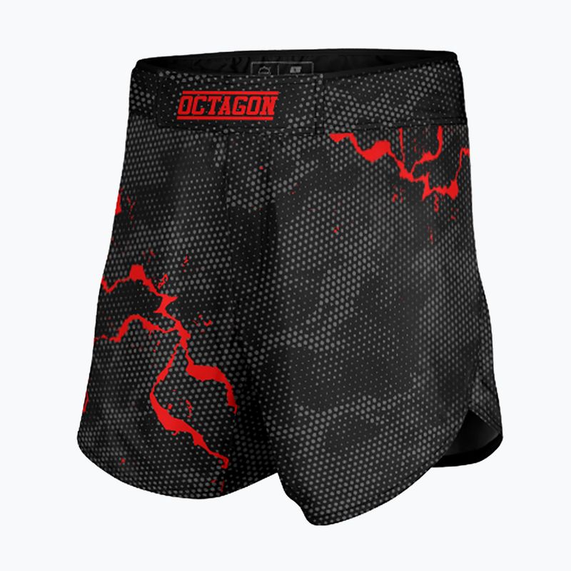 Herren Trainingsshorts Octagon Marble Camo MMA camo rot 4