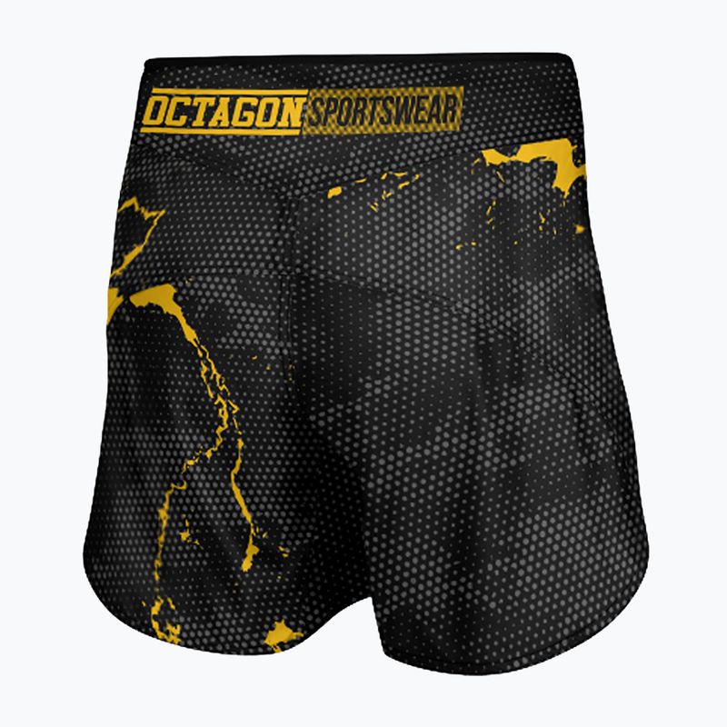 Herren Octagon Marble Camo MMA Trainingsshorts camo gelb 2