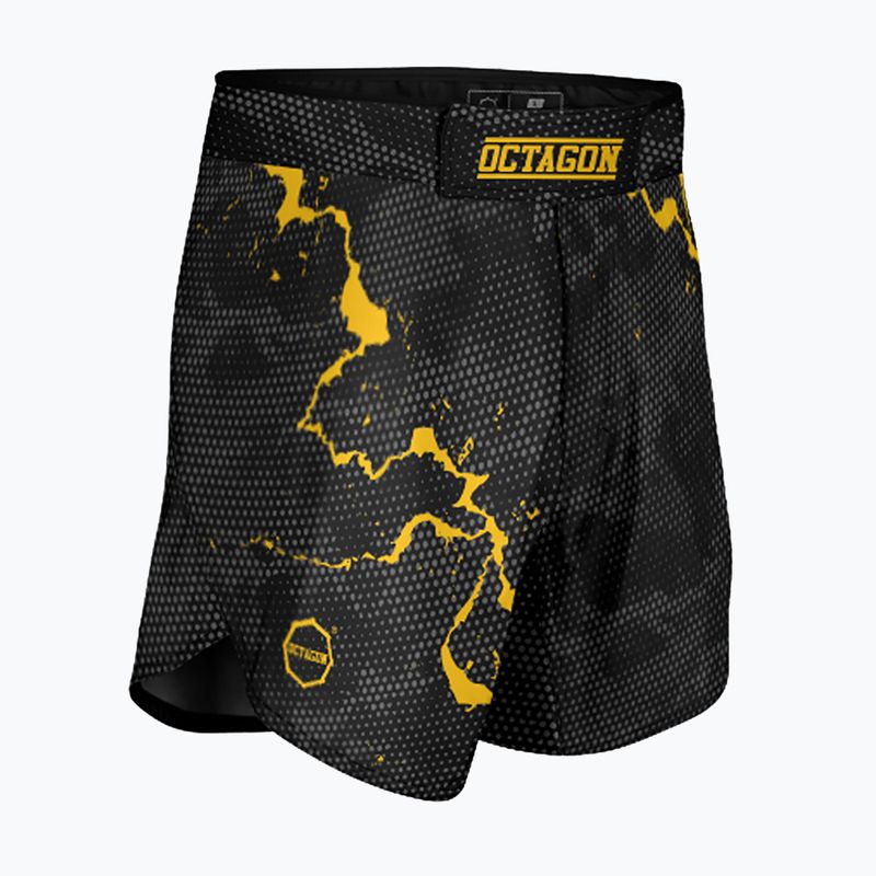 Herren Octagon Marble Camo MMA Trainingsshorts camo gelb 4
