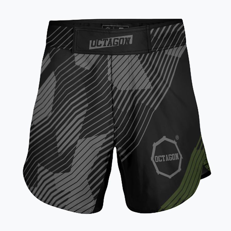 Octagon Broken Line MMA Herren Trainingsshorts schwarz