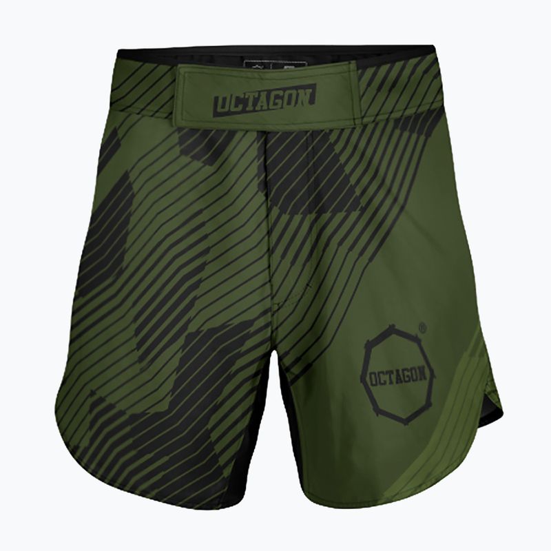 Octagon Broken Line MMA Herren Trainingsshorts oliv