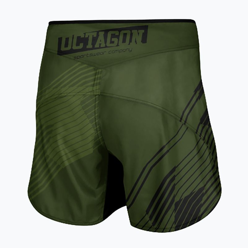Octagon Broken Line MMA Herren Trainingsshorts oliv 2
