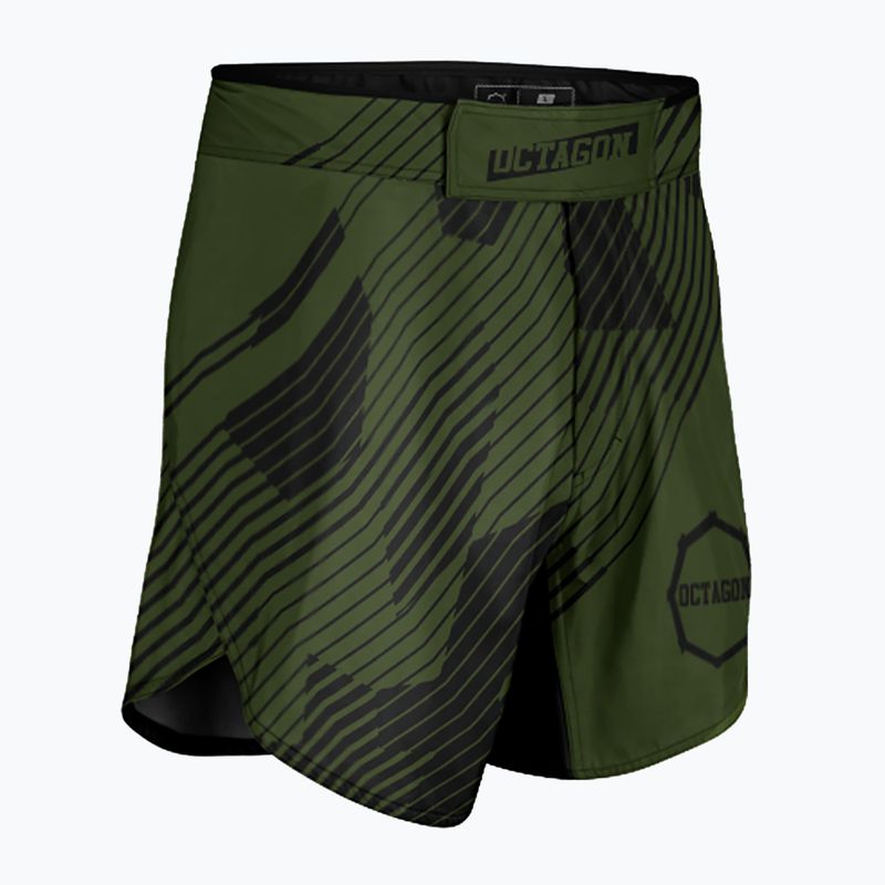 Octagon Broken Line MMA Herren Trainingsshorts oliv 4