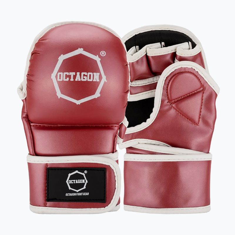 Octagon Metallic MMA rote Grappling-Handschuhe