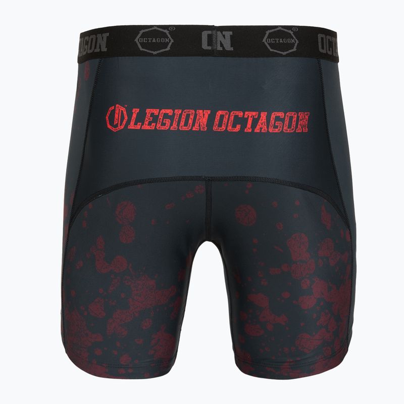 Herren Trainingsshorts Octagon Legion Grunge schwarz/rot 2