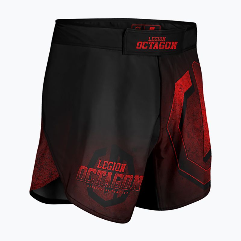 Herren-Trainingsshorts Octagon Legion Conquest black/red 3