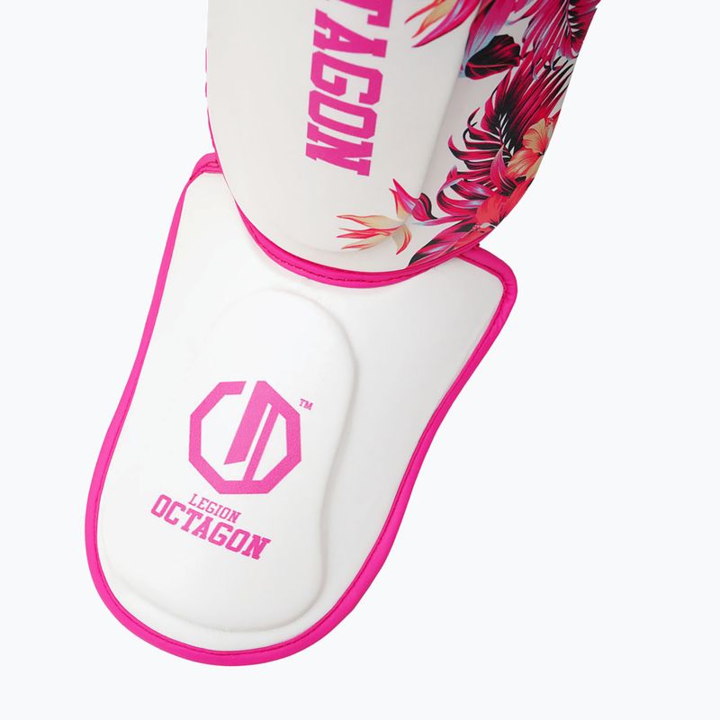Schienbeinprotektoren Octagon Legion Flower white/pink 3