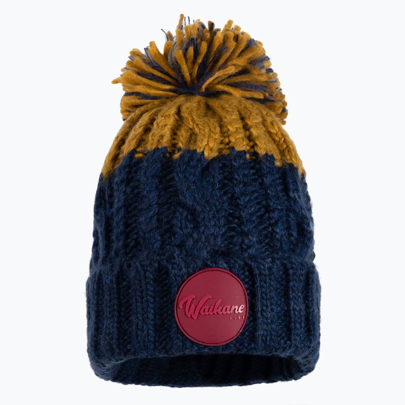 Waikane Vibe Damenmütze Marineblau-Senfblau 2