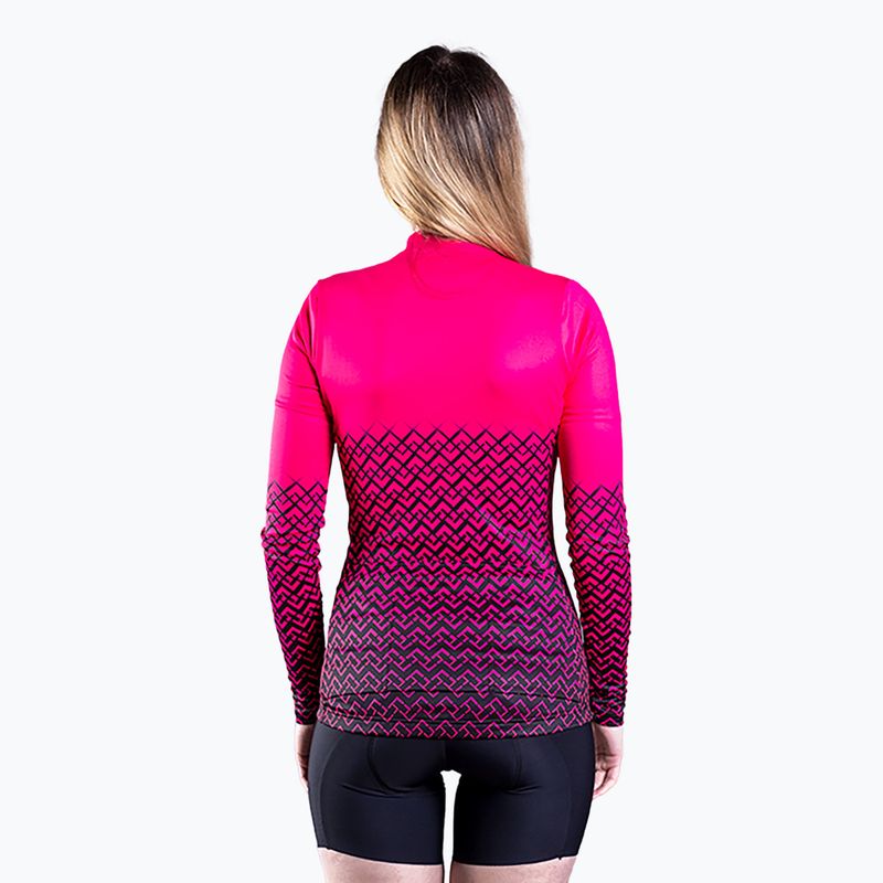 Fahrrad Sweatshirt Hoodie Damen Quest Limone magenta 2