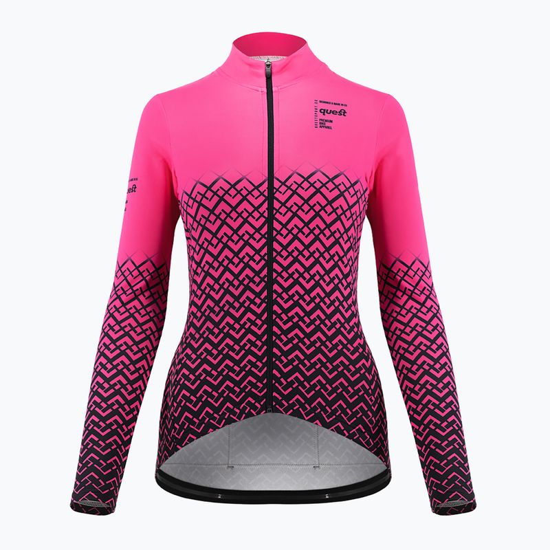 Fahrrad Sweatshirt Hoodie Damen Quest Limone magenta 3