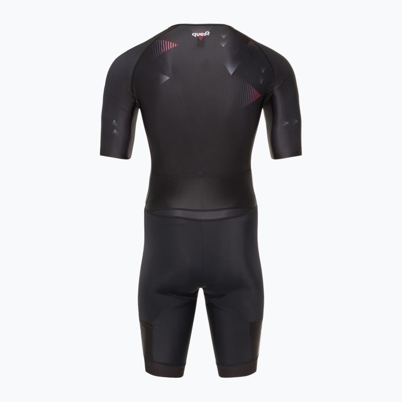 Quest Aerofit Base schwarzer Triathlonanzug für Herren 2