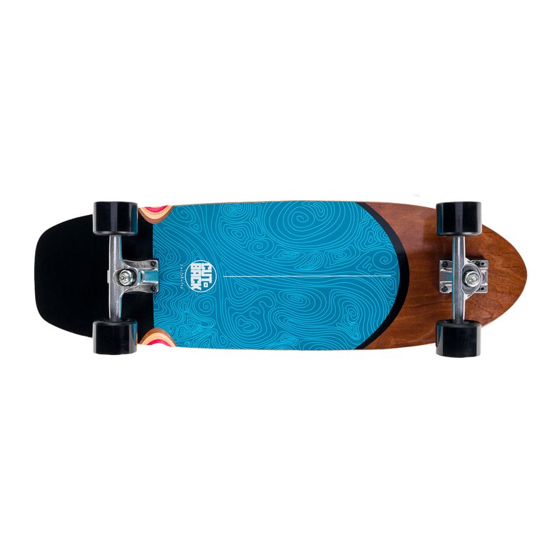 Surfskate Skateboard CUTBACK Blaue Welle blau 4