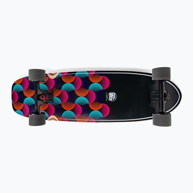 Surfskate Skateboard Cutback Big Wave 34" schwarz und Farbe CUT-SUR-BWA