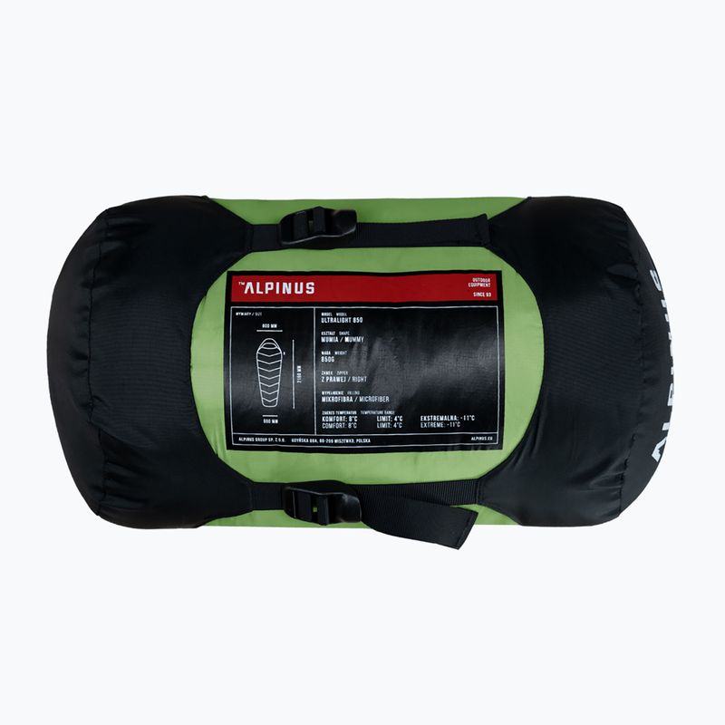 Alpinus Ultralight 850 Schlafsack S11628 grün 6