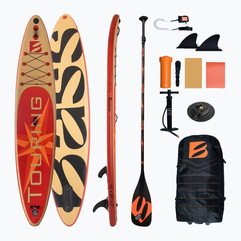 SUP Brett Bass Touring SR 12'0" PRO + Extreme Pro M- rot