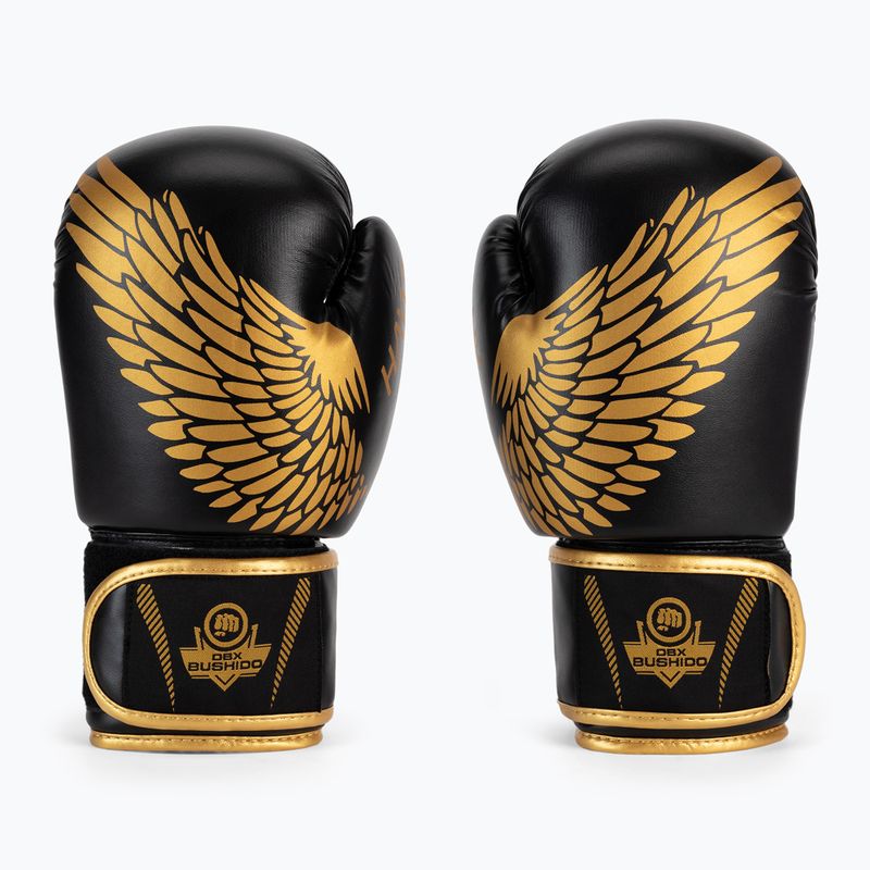 Boxhandschuhe DBX BUSHIDO "HAWK" Active Clima schwarz-gold B-2v17 2